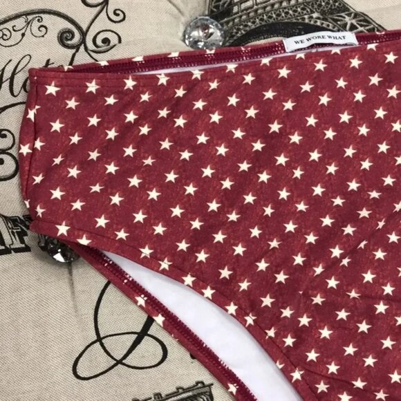 WeWoreWhat Emily Star-Print Bikini Swim Bottom - Picture 3 of 4